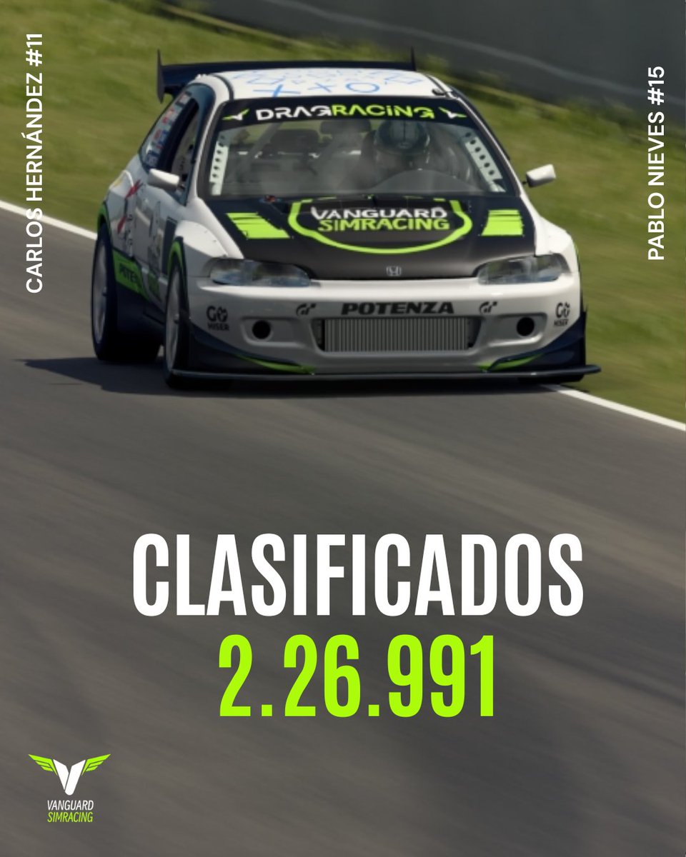 Vanguard Simracing (@vanguardsim) on Twitter photo Clasificados!
Conseguimos clasificar en segunda posición en el evento organizado por <a href="/TLS_Simracing/">𝗧𝗵𝘂𝗻𝗱𝗲𝗿𝗟𝗶𝗴𝗵𝘁𝘀 𝗦𝗶𝗺𝗿𝗮𝗰𝗶𝗻𝗴</a> 🥈
Mañana volvemos a la acción con la primera carrera💪
#BeVanguard Clasificados!
Conseguimos clasificar en segunda posición en el evento organizado por <a href="/TLS_Simracing/">𝗧𝗵𝘂𝗻𝗱𝗲𝗿𝗟𝗶𝗴𝗵𝘁𝘀 𝗦𝗶𝗺𝗿𝗮𝗰𝗶𝗻𝗴</a> 🥈
Mañana volvemos a la acción con la primera carrera💪
#BeVanguard