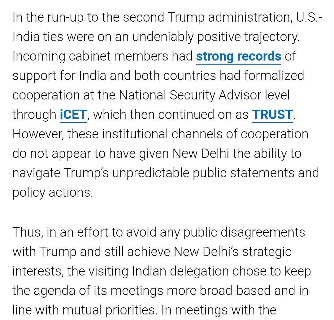 Satvik_Pen's tweet image. How has Indian and Pakistani diplomacy fared in Washington since Operation Sindoor?

Read &quot;India and Pakistan Face Contrasting Challenges with the Trump White House,&quot; my latest piece in South Asian Voices @SAVoices

Link in reply