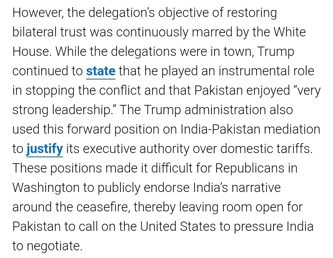 Satvik_Pen's tweet image. How has Indian and Pakistani diplomacy fared in Washington since Operation Sindoor?

Read &quot;India and Pakistan Face Contrasting Challenges with the Trump White House,&quot; my latest piece in South Asian Voices @SAVoices

Link in reply