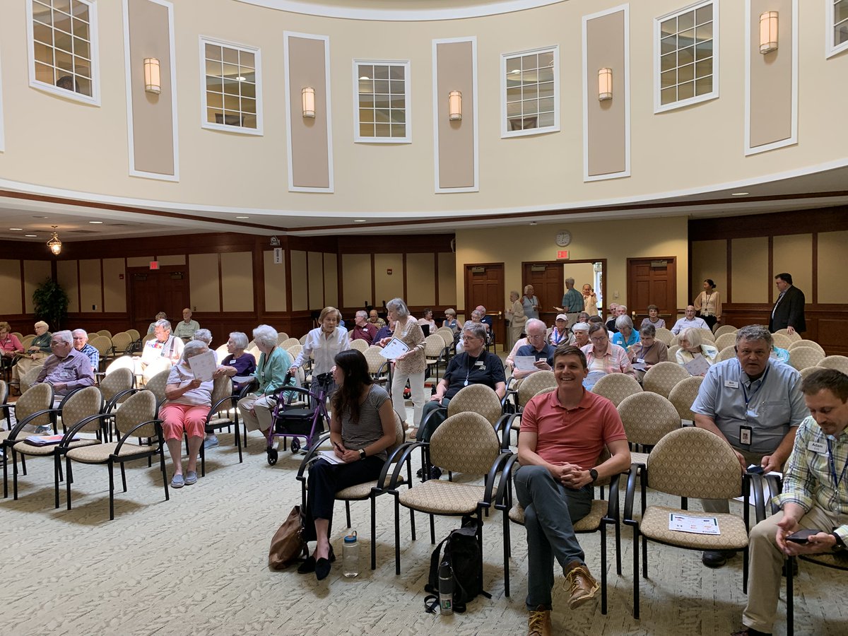 c3climate's tweet image. We had a great time diving into what "going green" looks like with the residents of @Westminster Canterbury Blue Ridge — a #GreenBusiness Alliance member! Together, we explored ways the facility can boost its #energyefficiency & shared everyday climate actions residents can take.