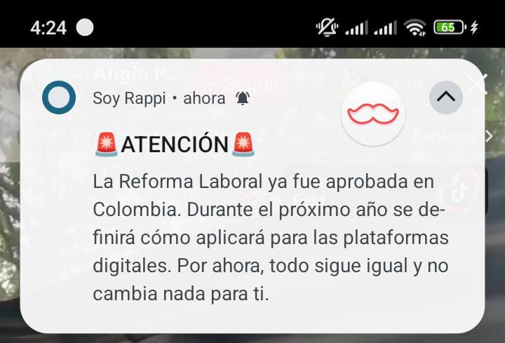 Jhonniell4's tweet photo. ⚠️ ¡Reforma aprobada! Aunque las plataformas tengan un año para adaptarse, el reloj ya empezó a correr.
No pueden seguir negando lo evidente: sí somos trabajadores.
La organización es el primer paso.
¡Afíliate a UNIDAPP y lucha por tus derechos!
#UNIDAPP #ReformaLaboralYa https://t.co/hKGERNTE5Q