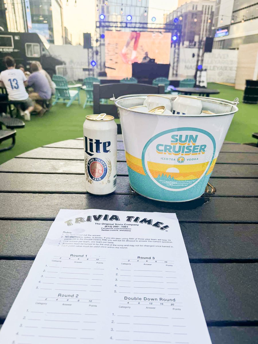 Nashville Yards (@nashvilleyards) on Twitter photo .<a href="/_triviatime/">Trivia Time!™</a> is back at #TheLawn tonight, starting at 7:00PM! We're open now with cold beer, food trucks, lawn games, and lots of outdoor and covered seating. Find paid parking options at nashvilleyardsparking.com. .<a href="/_triviatime/">Trivia Time!™</a> is back at #TheLawn tonight, starting at 7:00PM! We're open now with cold beer, food trucks, lawn games, and lots of outdoor and covered seating. Find paid parking options at nashvilleyardsparking.com.