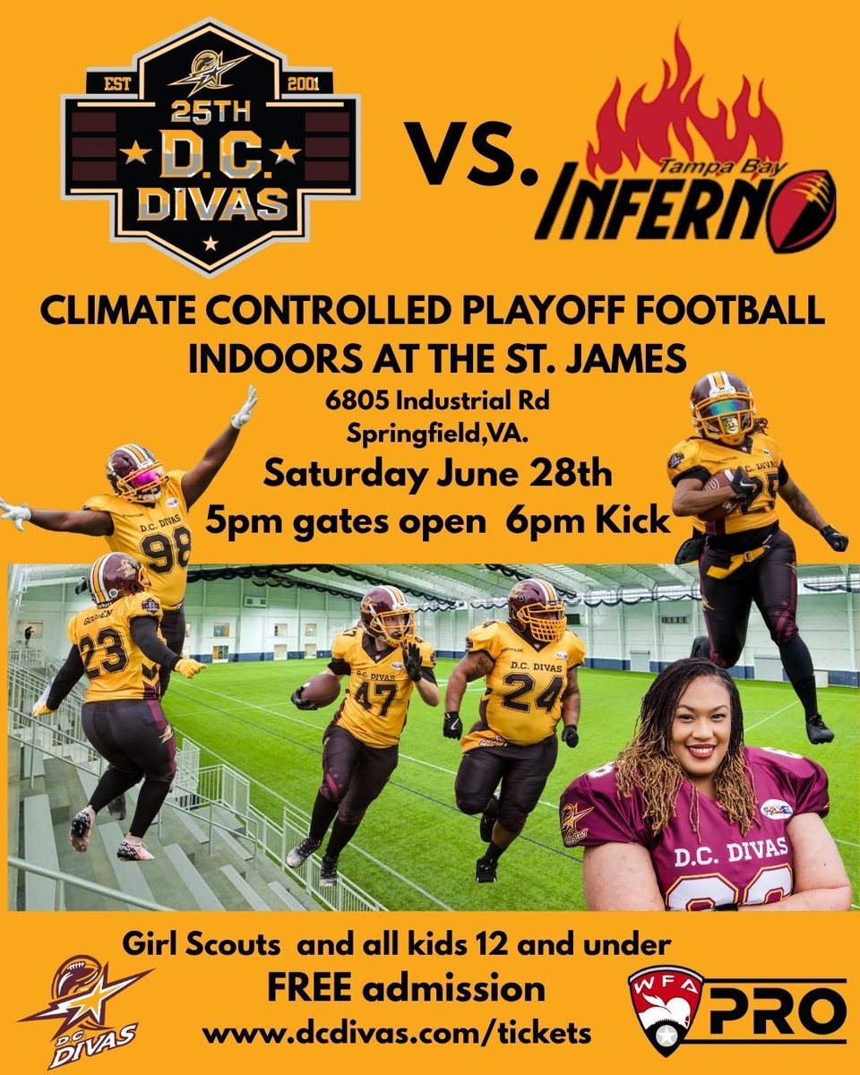 Mount Athletics (@mountathletics) on Twitter photo Come cheer on our first ever <a href="/MountFlag/">Mount_Flag</a> coach Sandi James and <a href="/dcdivasfootball/">D.C. Divas Football</a> as they compete in the playoffs this Saturday!
#GoMount Come cheer on our first ever <a href="/MountFlag/">Mount_Flag</a> coach Sandi James and <a href="/dcdivasfootball/">D.C. Divas Football</a> as they compete in the playoffs this Saturday!
#GoMount