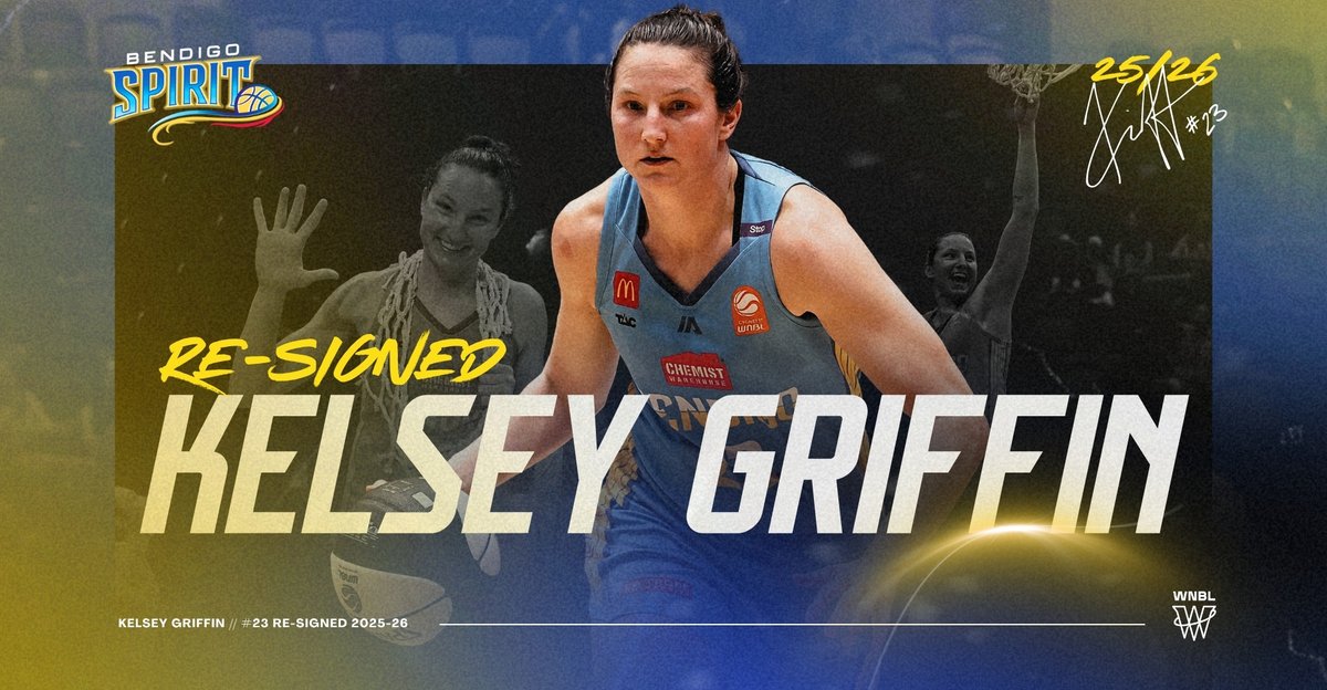 BendigoSpirit's tweet image. KG2⃣3⃣
Spirit captain and 5-time @WNBL Champ, @Griffinkelsey23, has re-signed for her 10th year with the Spirit - and we cannot think of a better way to start your Friday 🌠
READ | wnbl.com.au/bendigo/news/s…