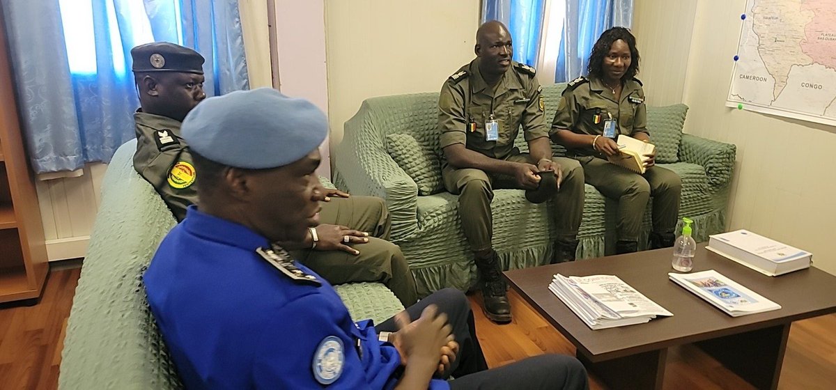 UNPOL MINUSCA (@unpol_rca) on Twitter photo On 26 June, in #Bangui🇨🇫, the Deputy Head of <a href="/UNPOL/">United Nations Police</a> #MINUSCA received a Senegalese🇸🇳 delegation led by Aliou Ciss, a Senior Inspector and Director of the Penitentiary Administration. On 26 June, in #Bangui🇨🇫, the Deputy Head of <a href="/UNPOL/">United Nations Police</a> #MINUSCA received a Senegalese🇸🇳 delegation led by Aliou Ciss, a Senior Inspector and Director of the Penitentiary Administration.