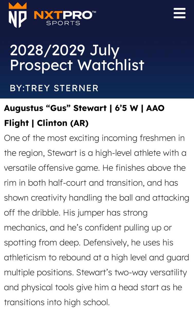 Thank you <a href="/TreySterner5345/">Trey Sterner</a>  !

<a href="/ClintonHoops/">Clinton Boys Basketball</a> <a href="/FlightAAO/">AAO Flight - PRO16</a> 
<a href="/CREI_Adam/">Adam Shoulders</a> <a href="/GradyMajors/">Grady Majors</a>