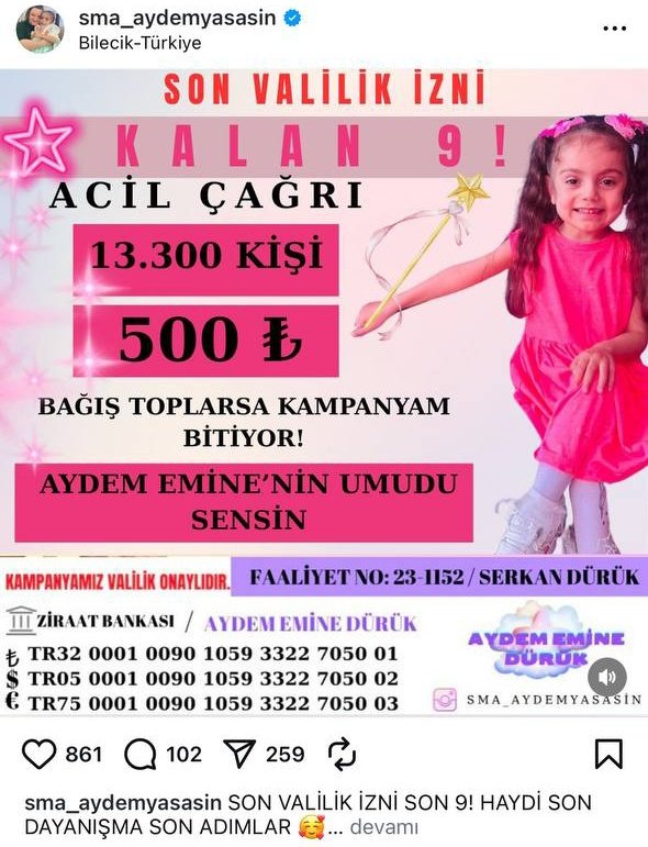 ARKADAŞLAR 
BİZİMDE BİR KATKIMIZ OLSUN 
2 PAKET SİGARA PARASI YADA BİR ÖĞÜN YEMEK PARASI 500 tl
13.000 kişi çok değil
Bu işi bitirelim
Birlikte 
Zaman Kalmadı

Bana Yardım Edip  Resim Atana Hediye de ben Vereceğim 

RT FAV YAPAN DA ALLAH RAZI OLSUN 🙏

%92 Olduk başaralım