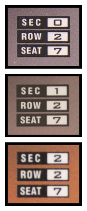 1997-98 flair showcase 🏀 card numbering system

➡️ sec — how rare is the card? (3 levels)
➡️ row — which group does it belong to? (4 groups)
➡️ seat — where does the player appear in that group?

shaq's rarity is indicated by...

Sec 0 = 1/1
Sec 1 = /100
Sec 2 = unnumbered