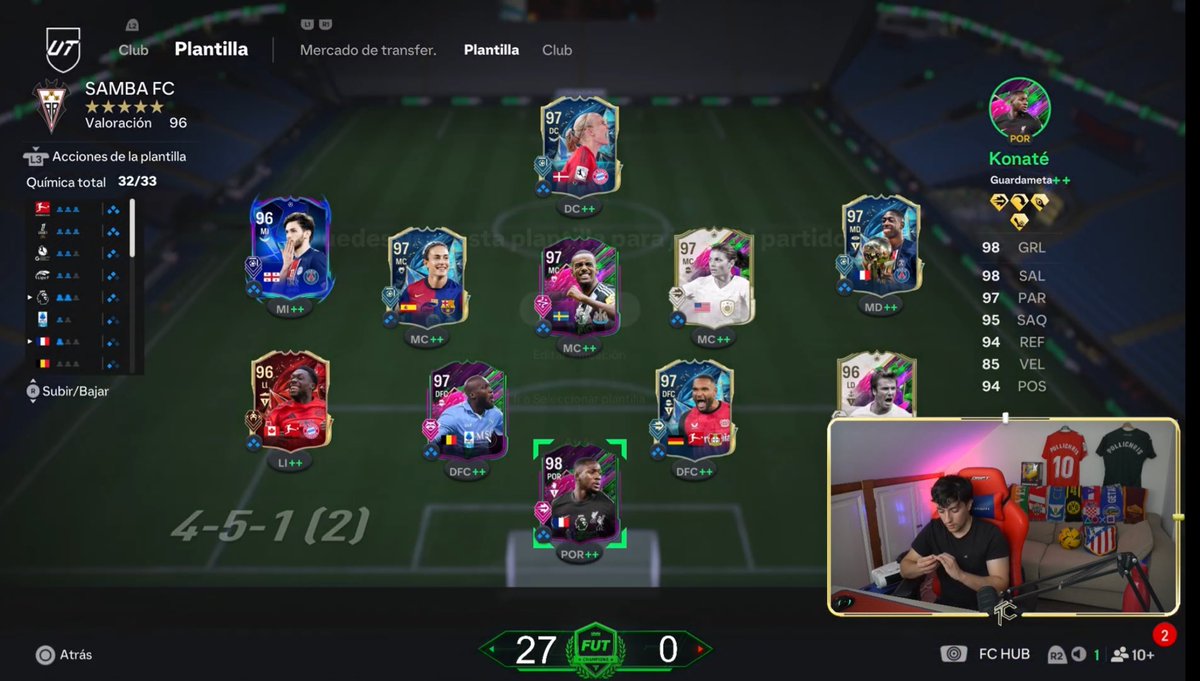 Semana de 30-0 ✅

👨‍🏫 Formación: 4-5-1 (2)

⭐️ Jugadorws destacados: Kvara y Hamm 

🔗 Tácticas: youtu.be/Lq7ZsW4DvJo