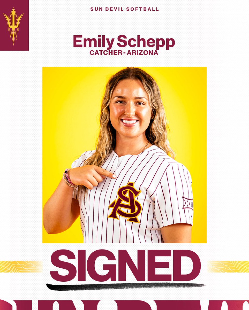 ASUSoftball's tweet image. She’s a Sun Devil 😈
We’re excited to welcome @emilyschepp to the family!