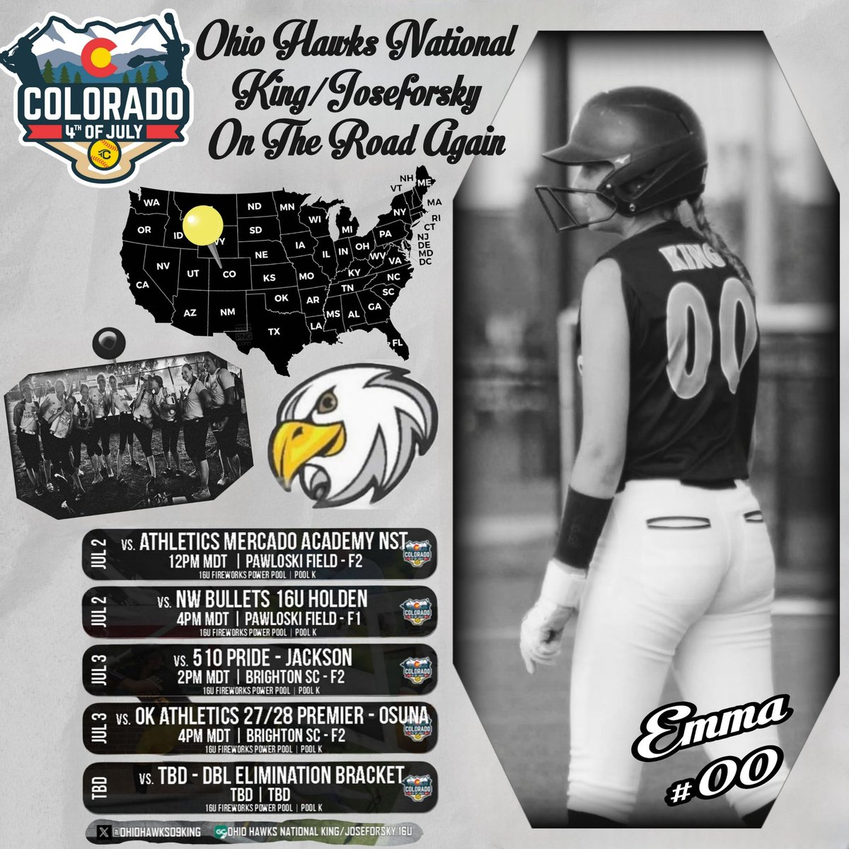 Emma (@emmaking2028) on Twitter photo Excited to be headed to the Colorado Sparkler ππΊπΈπ!!! Here is our schedule as we are ready to compete! <a href="/Ohiohawks09King/">Ohio Hawks 2027 National-King/Joseforsky</a> <a href="/ExtraInningSB/">EXTRA INNING SOFTBALL</a> <a href="/IHartFastpitch/">Iβ€οΈFastpitch</a> <a href="/EastCoastFP/">East Coast Fastpitch Softball</a> Excited to be headed to the Colorado Sparkler ππΊπΈπ!!! Here is our schedule as we are ready to compete! <a href="/Ohiohawks09King/">Ohio Hawks 2027 National-King/Joseforsky</a> <a href="/ExtraInningSB/">EXTRA INNING SOFTBALL</a> <a href="/IHartFastpitch/">Iβ€οΈFastpitch</a> <a href="/EastCoastFP/">East Coast Fastpitch Softball</a>