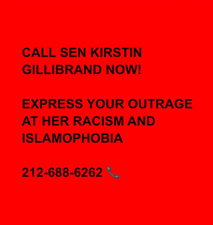 🚨 Senator Gillibrand just told Brian Lehrer that she “needed more evidence” to say whether or not Zohran Mamdani is affiliated with Hamas and/or promotes violent jihad, and implied that he is not concerned with the safety of all New Yorkers!
☎️ Call her office right now