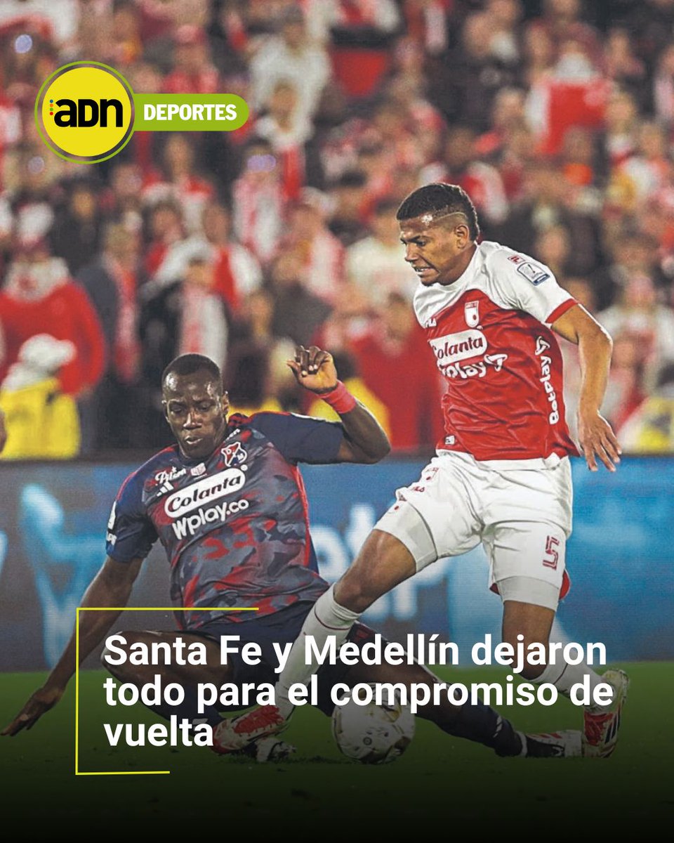 adncali's tweet photo. 🟡 El partido de ida entre Santa Fe y Medellín no dejó grandes emociones y se perfila como una final sin brillo ni momentos memorables ⚽📉🗞️
#FinalLiga #SantaFe #DIM #FútbolColombiano #ADNColombia
📍Más en https://t.co/zAIteMQfww https://t.co/BUD7CAChD7
