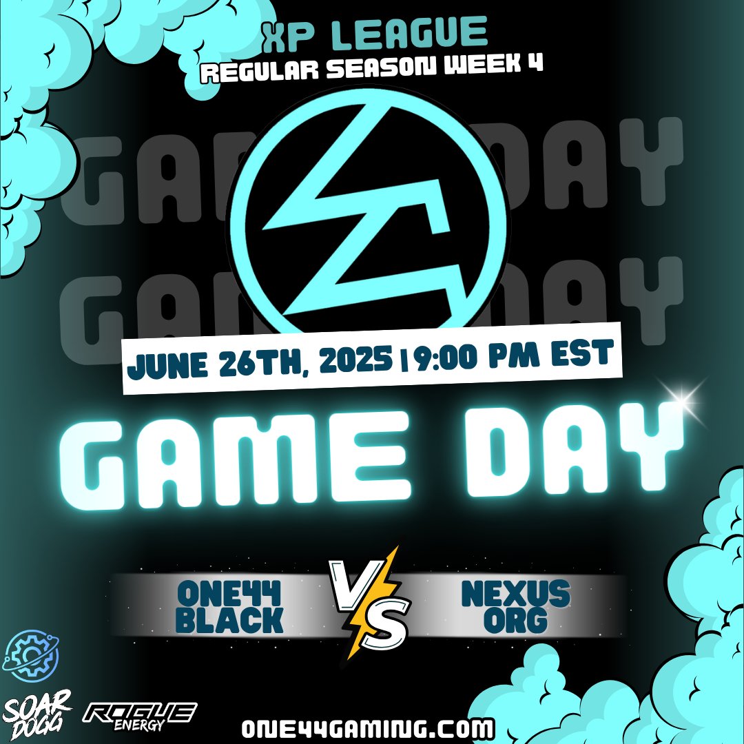 🌪️GAME DAY 🌪️

One44 Black Looks To Finish Out The <a href="/XP_Leagues/">XP League</a> Regular Season Strong!
🆚 <a href="/TeamNexusOrg/">Nexus Org</a>
🗓️ Friday June 27th
🕒 9:00 PM EST

🌩️ <a href="/DeadlyConsilio/">Deadly</a>
🌩️ <a href="/KaiserTW/">Tyler</a>
🌩️ <a href="/CampzXO/">Campz</a>
🌩️ @JoeyGamerDude
@Soardogg <a href="/ssi_pc_opti/">SSI PC Optimization Services</a> #IntoTheStorm