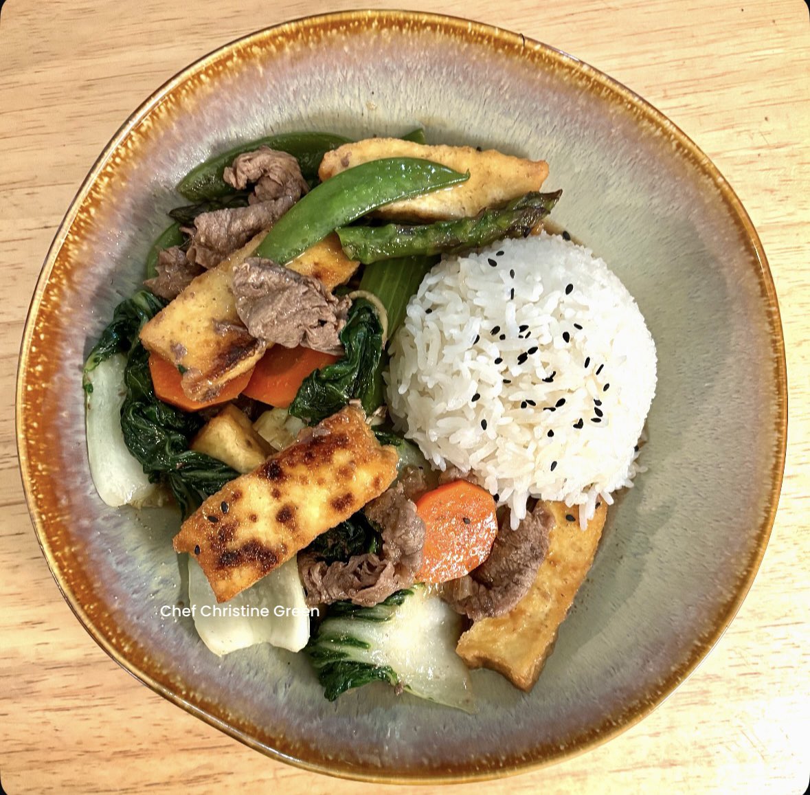Absolutely delicious Bulgogi steak with tofu/ vegetables and Jasmine rice 🥢
