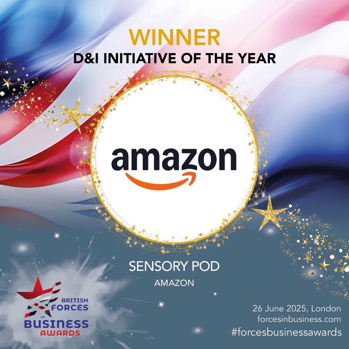 Forces in Business Awards (@exforcesawards) on Twitter photo A big win for Amazon and its Sensor Pod initiative, winning this year’s D&I Initiative of the Year, sponsored by <a href="/BAESystemsplc/">BAE Systems</a> #ForcesBusinessAwards A big win for Amazon and its Sensor Pod initiative, winning this year’s D&I Initiative of the Year, sponsored by <a href="/BAESystemsplc/">BAE Systems</a> #ForcesBusinessAwards