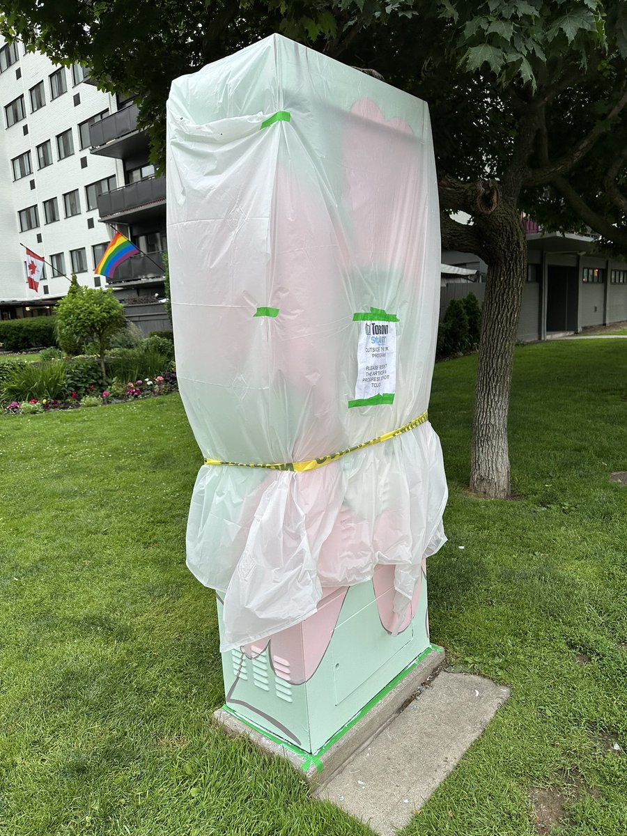 The city hired Christo to decorate utility boxes