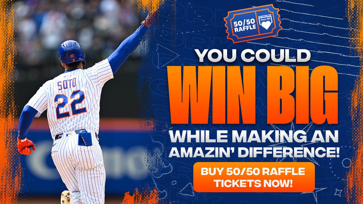Be like Juan Soto and make June YOUR month! 🔥 
Don't miss your shot - tonight's the final jackpot! Fans across New York State can enter now by purchasing tickets for tonight's 50/50 raffle jackpot.

Tickets &amp; Official Rules 👉 Mets.com/5050