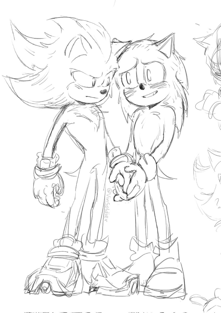 VinSoldier's tweet image. I've been practicing this film style, I'm getting better! And I've also been playing around with my human version of these two, it's fun. #sonadow