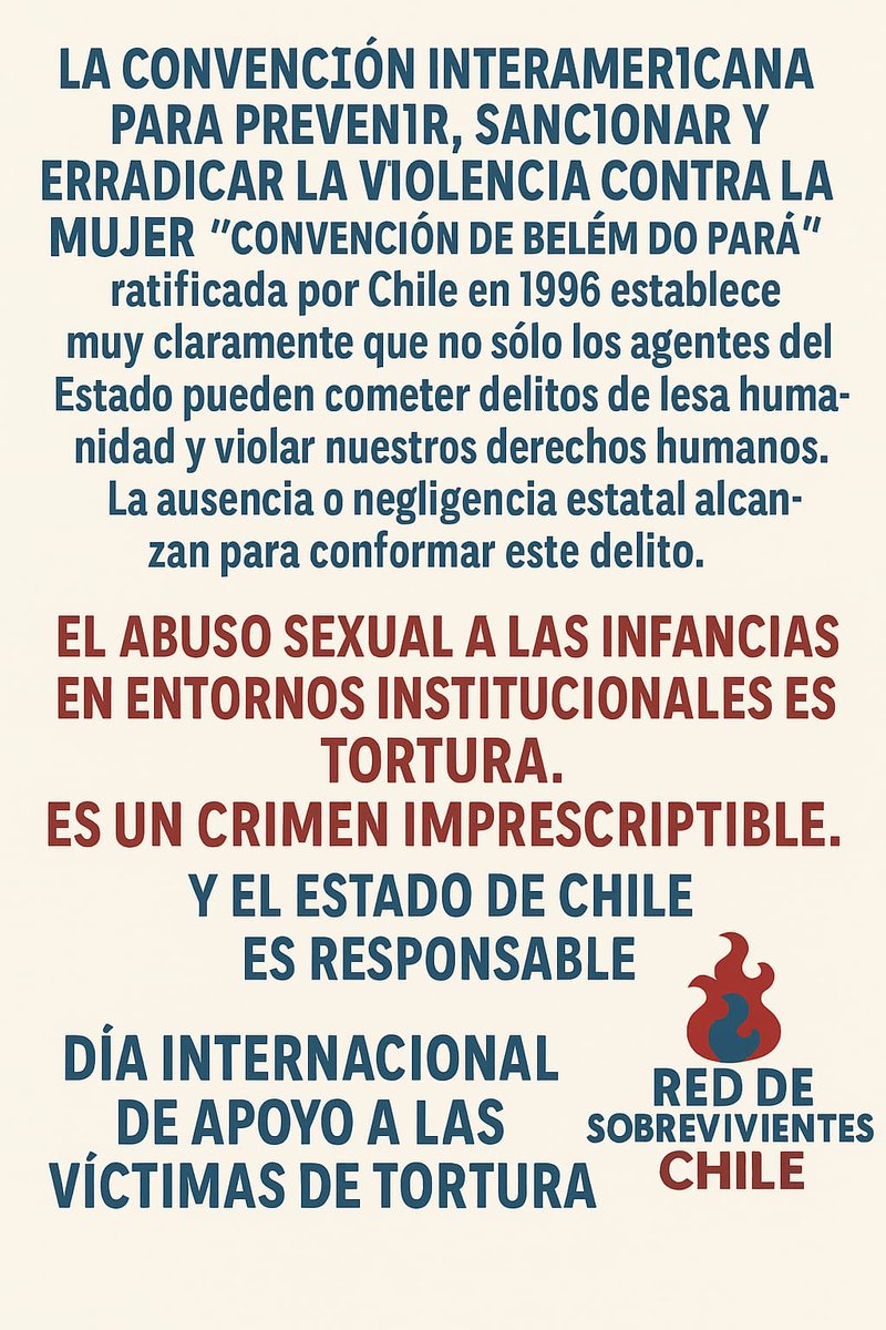 Red de Sobrevivientes (@sobrevive_chile) on Twitter photo En el día internacional de apoyo a las víctimas de tortura. Otro recordatorio para <a href="/GabrielBoric/">Gabriel Boric Font</a>
#AbusoSexualInfantil #NoMasSENAME #SENAME #mejorniñez #abusosensename #scoutschile #scoutschilenos #abusosenlosscouts #AbusosEnLaIglesia #AbusosEnElDeporte #sobrevivienteschile🇨🇱 En el día internacional de apoyo a las víctimas de tortura. Otro recordatorio para <a href="/GabrielBoric/">Gabriel Boric Font</a>
#AbusoSexualInfantil #NoMasSENAME #SENAME #mejorniñez #abusosensename #scoutschile #scoutschilenos #abusosenlosscouts #AbusosEnLaIglesia #AbusosEnElDeporte #sobrevivienteschile🇨🇱