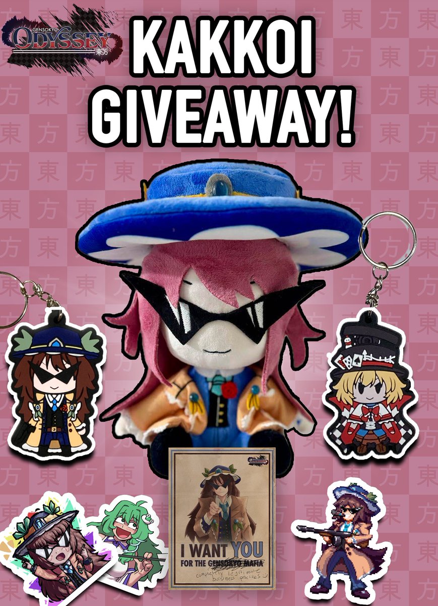 KAKKOI GIVEAWAY!

Kakkoi snuck into the Gensokyo Odyssey Merch Warehouse™ (real place), bagged herself some nice loot and is giving it away!

To enter the giveaway, follow us and repost this!

5 people will be the lucky winners of GO merch, decided on Tuesday (noon EST)!