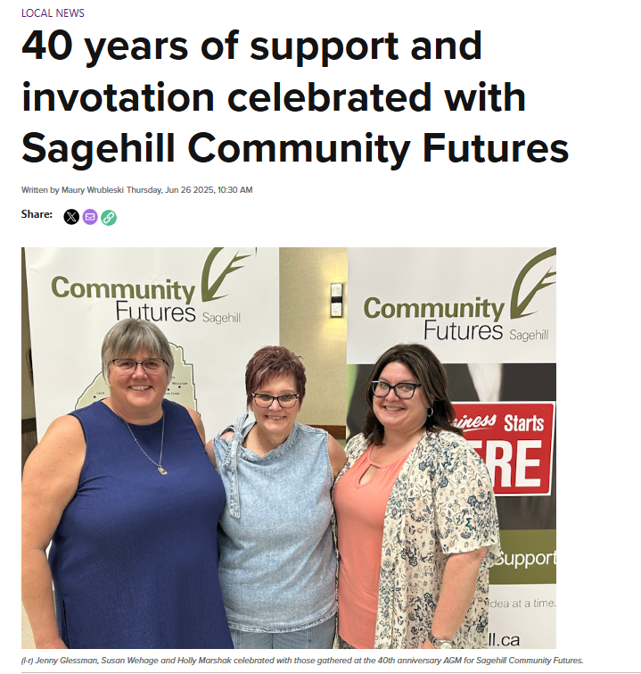Sagehill Community Futures celebrated the milestone along with its provincial and national umbrella organizations.  Check out the full story online at discoverhumboldt.
