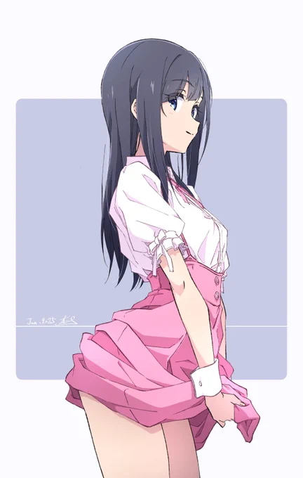 【金曜日の誰でもないガール】 もないちゃん×ピンクスカート×リボンタイ #誰でもないガール