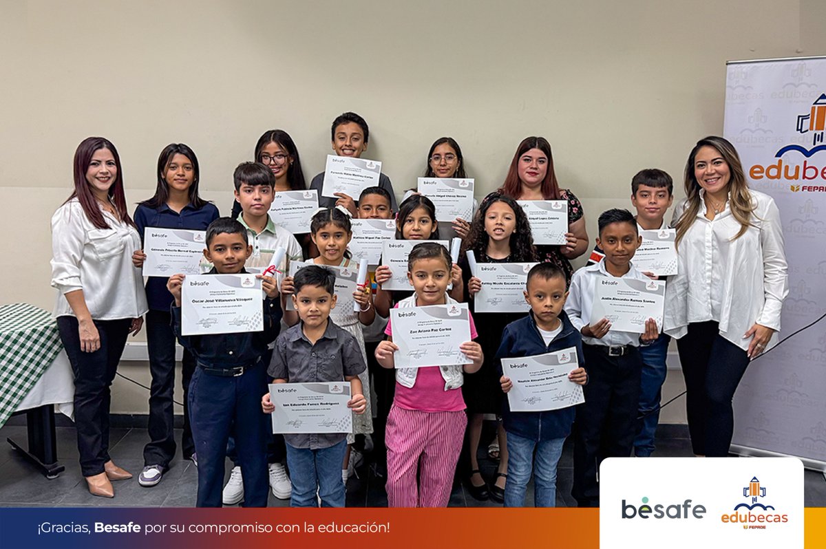 Cada una de las 22 becas entregadas refleja su compromiso con la educación y se cumplen muchos sueños. ¡Gracias, Besafe!
#ComprometidosconlaEducación #Edubecas #Becas