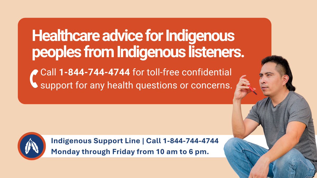 The #IndigenousSupportLine is now available province-wide to support Indigenous patients and families with culturally safe care. 

You can get help by calling 📞1-844-944-4744 (10 a.m. to 6 p.m., Monday to Friday) 

Learn more: ahs.ca/ISL