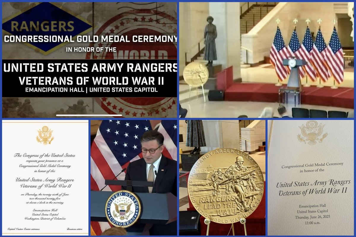 speaking of "Great Missions": today a Congressional Gold Medal Ceremony honored the Army Rangers of WWII, members of the Greatest Generation who risked their lives to liberate Europe and defend the free world. feel such pride in my dad &amp; miss him too. #RangersLeadTheWay 🎖️
