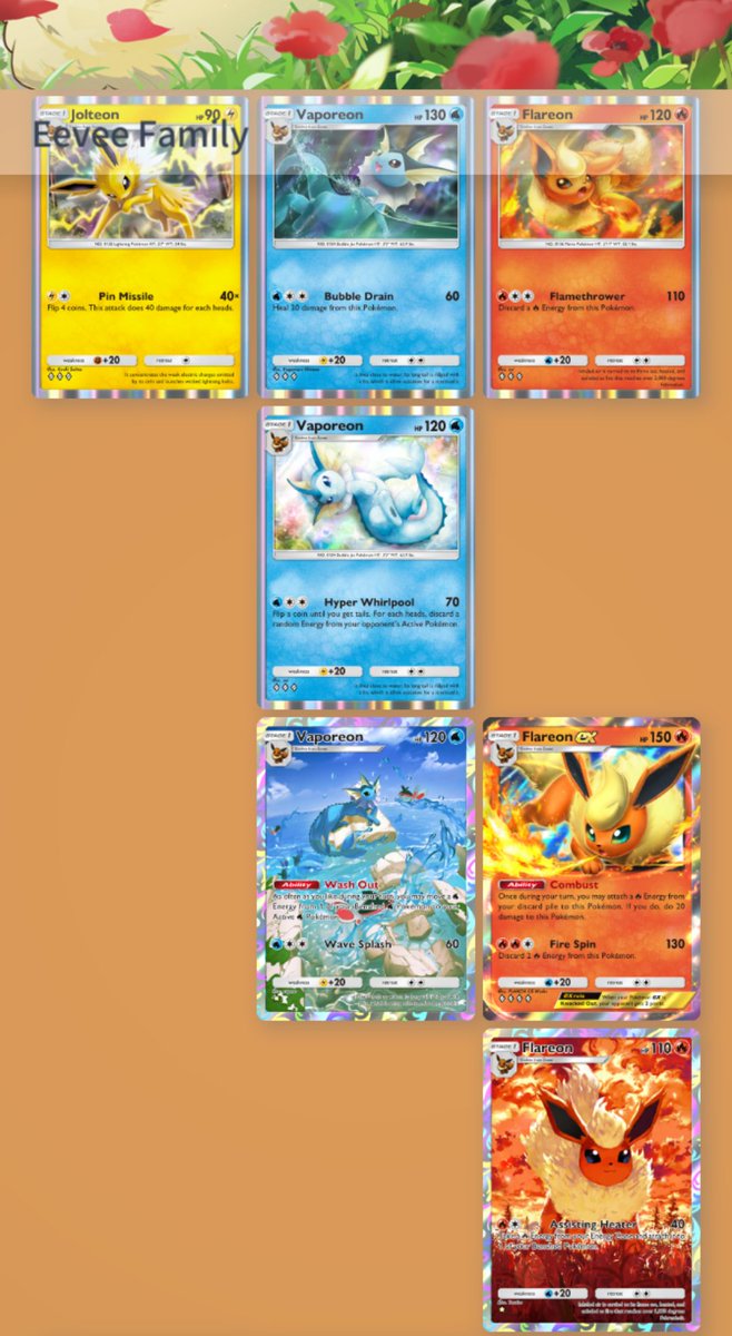 Reorganizing my Eevee binder in Pocket and the art is gorgeous, but:
1) It's RUDE that I haven't gotten a single new Jolteon card despite the Poké Gold #gifted_by @pokemon 🥲
2) ...After looking at the cards I'm missing, is it just me or did Jolteon get shafted in this set?? 😭