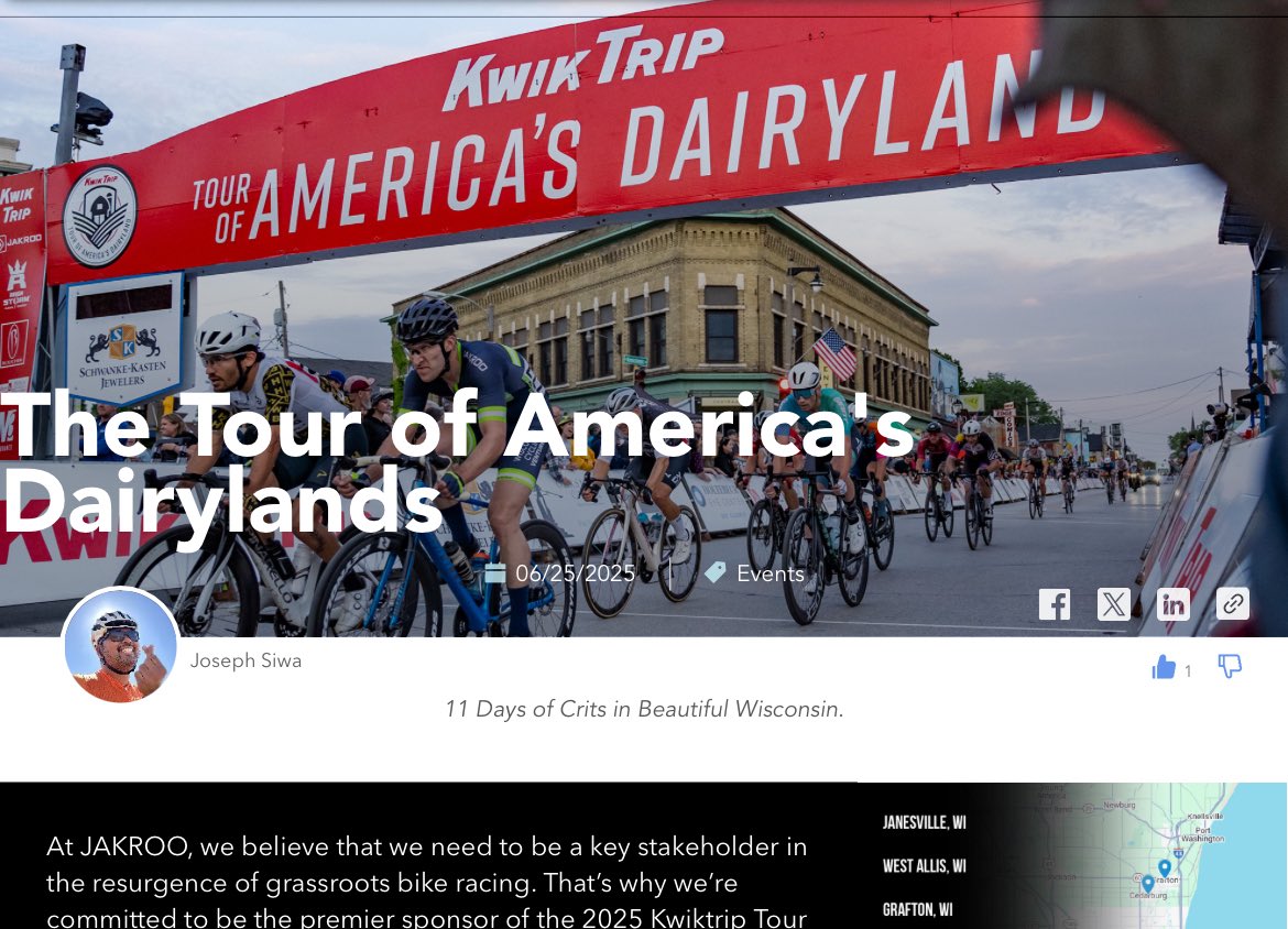 The Tour of America's Dairylands jakroo.com/journal/toad-2… via @Jakroo 🐄 🚴🏻‍♂️ 🚴🏽 🚴🏻‍♀️ 🧀