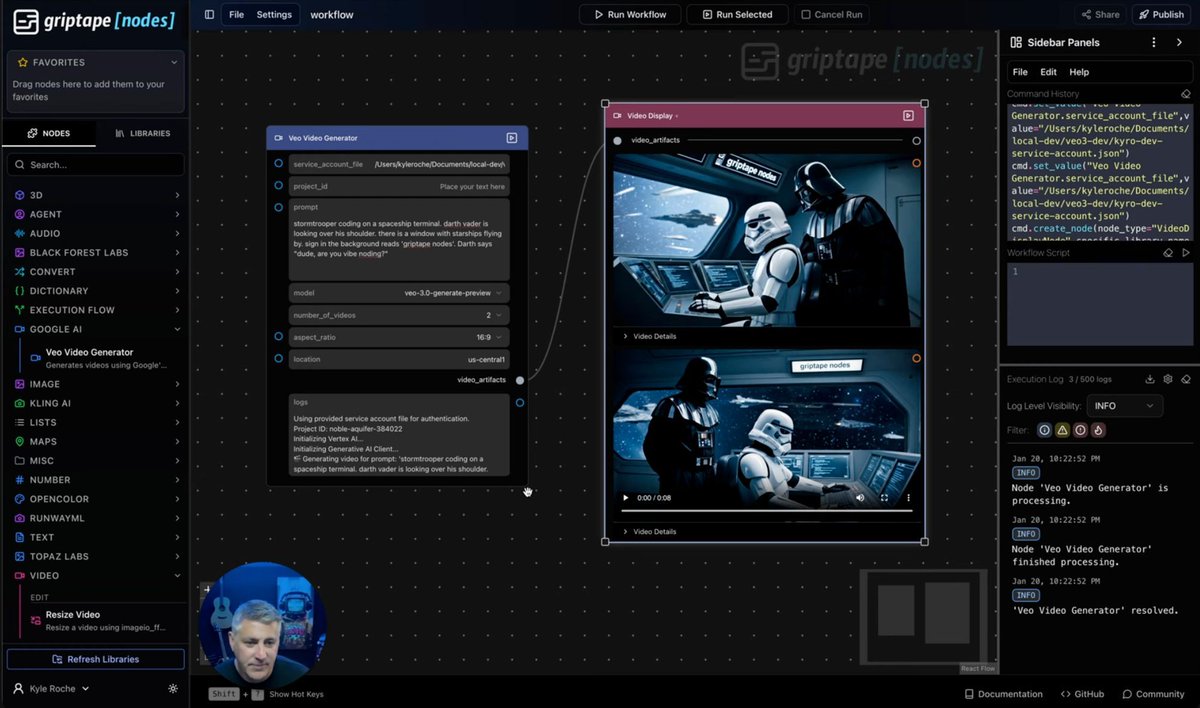 In this video, we're exploring the Veo 3 model from Google AI, now available within Griptape Nodes. If you’ve been curious about generating AI-powered video with sound, this is the update you’ve been waiting for!

💡 What is Veo 3?
Veo 3 is Google’s powerful video generation