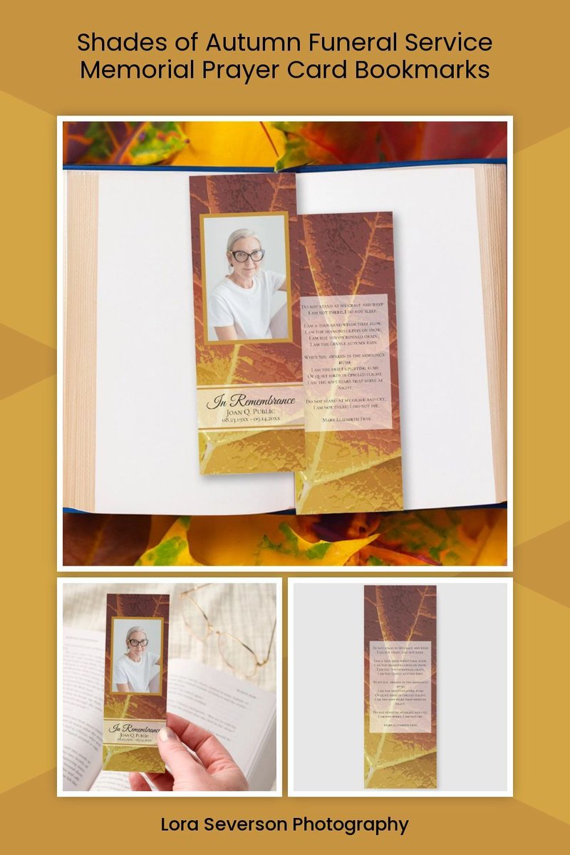 loraseverson's tweet photo. Honor your loved one with the natural Shades of Autumn Funeral Service Memorial Prayer Card Bookmark https://t.co/nuO7ga1sZ1
#celebrationoflife #celebrationoflifebookmarks #funeralbookmarks #funeralkeepsake #celebrationoflifekeepsake #memorialtribute #prayercard #fallfuneral https://t.co/JDGvyWPmWH