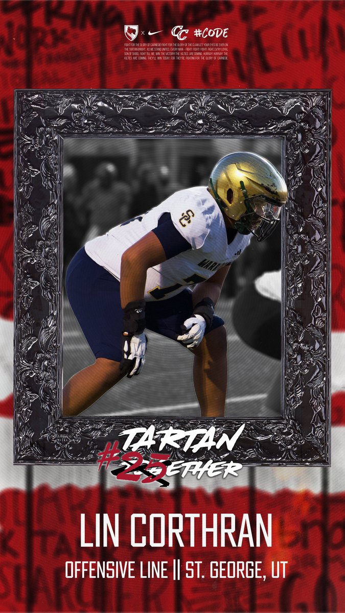 Carnegie Mellon Football (@tartanfb) on Twitter photo !❗️🚨#Tartan25ether🚨❗️!
.
👤: Lin Corthran
📲: <a href="/lincorthran/">Lin Corthran</a>
📚: <a href="/CMUEngineering/">CMU College of Engineering</a>
🏈: OL
🎥: tinyurl.com/lcorthran25
🏠: <a href="/snowcanyonhigh/">SCHS</a>
📍: St. George, UT !❗️🚨#Tartan25ether🚨❗️!
.
👤: Lin Corthran
📲: <a href="/lincorthran/">Lin Corthran</a>
📚: <a href="/CMUEngineering/">CMU College of Engineering</a>
🏈: OL
🎥: tinyurl.com/lcorthran25
🏠: <a href="/snowcanyonhigh/">SCHS</a>
📍: St. George, UT