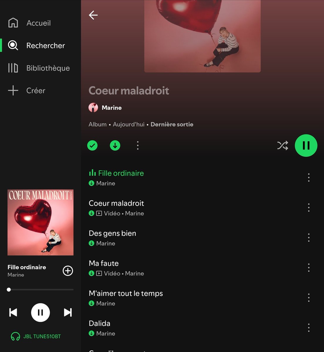 Cœur Maladroit, l'album de Marine est disponible sur toutes les plates-formes ! #CoeurMaladroit