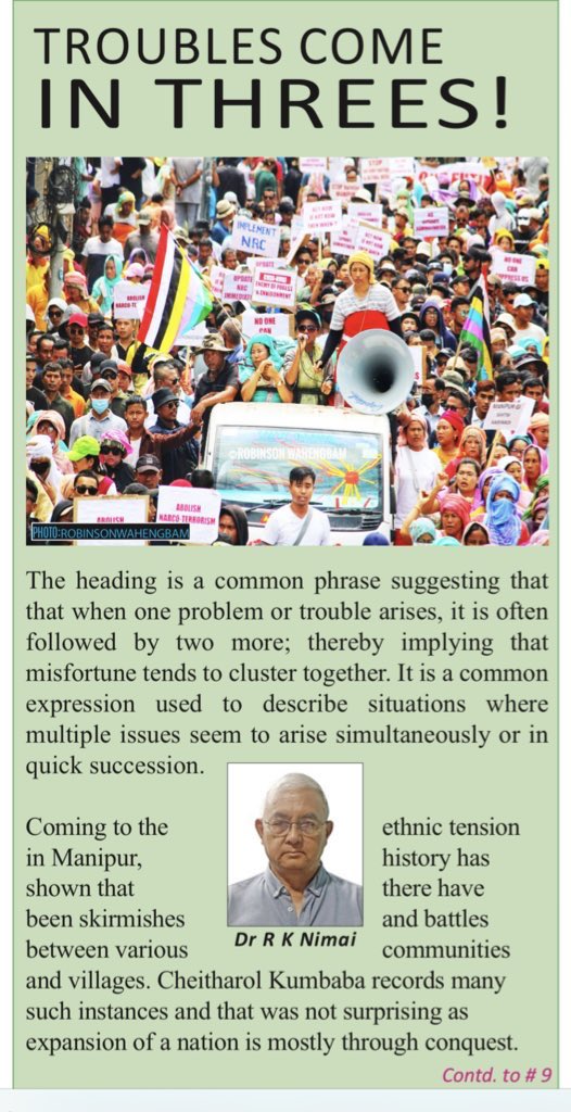 tmpacademics's tweet photo. 📰 TMP Newsletter
“Trouble Comes in Three” by Dr. RK Nimai
A sharp take on the unfolding crises in Manipur—three fronts, one struggle.
#TMPNewsletter #ManipurCrisis #RKNimai #NortheastIndia https://t.co/iLNHKD2Jof