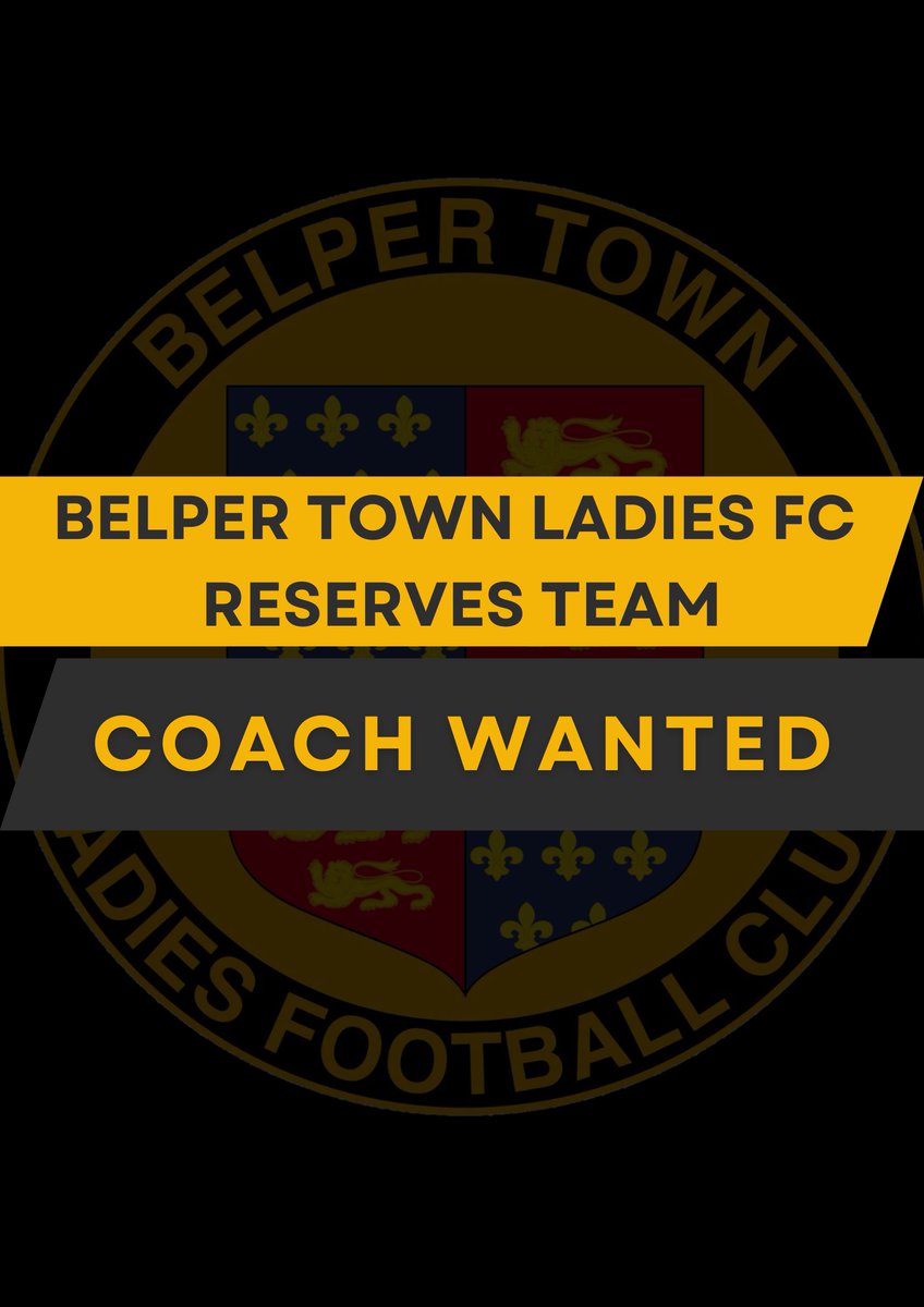 πππ₯π©ππ« ππ¨π°π§ ππππ’ππ¬ (@belpertownlfc) on Twitter photo πππππππ | ππππππ ππππππππ ππππ
πππππ
Belper Town Ladies FC Reserves are looking to recruit a coach to oversee the coaching and development of our Ladies Reserves Team playing in Derbyshire Girls and Ladies League Division 2. πππππππ | ππππππ ππππππππ ππππ
πππππ
Belper Town Ladies FC Reserves are looking to recruit a coach to oversee the coaching and development of our Ladies Reserves Team playing in Derbyshire Girls and Ladies League Division 2.