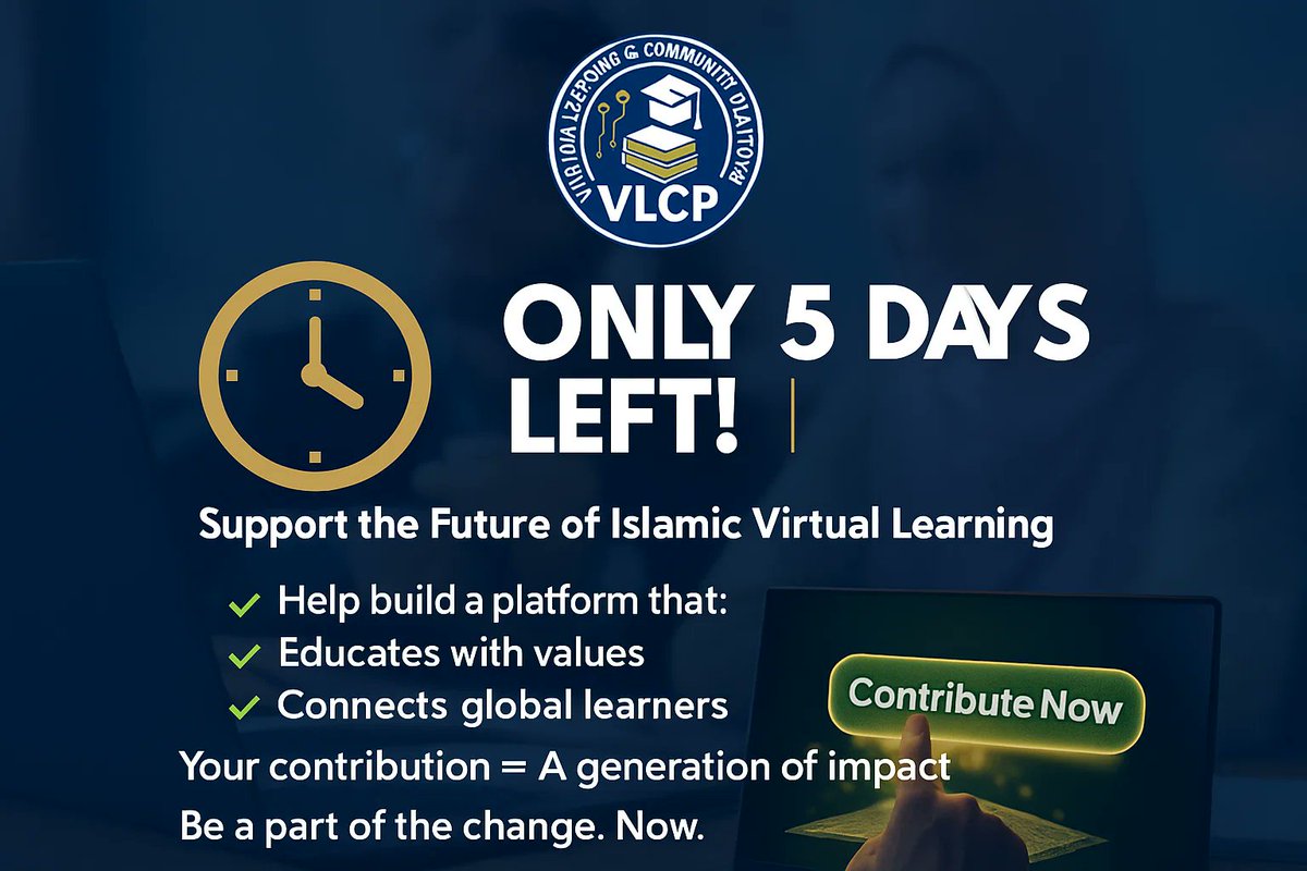 globaldbnetwork's tweet photo. #SidraInvestors #Verifiedusers
🕔ONLY 5 DAYS LEFT!
Support the Future of Islamic Virtual Learning
📚 Help build a platform that:
✅ Educates with values
✅ Connects global learners
✅ Empowers youth & women
🤲Your contribution= A generation of impact
🔗 https://t.co/mw8qK8EVXE https://t.co/pYQ0eLBMu3