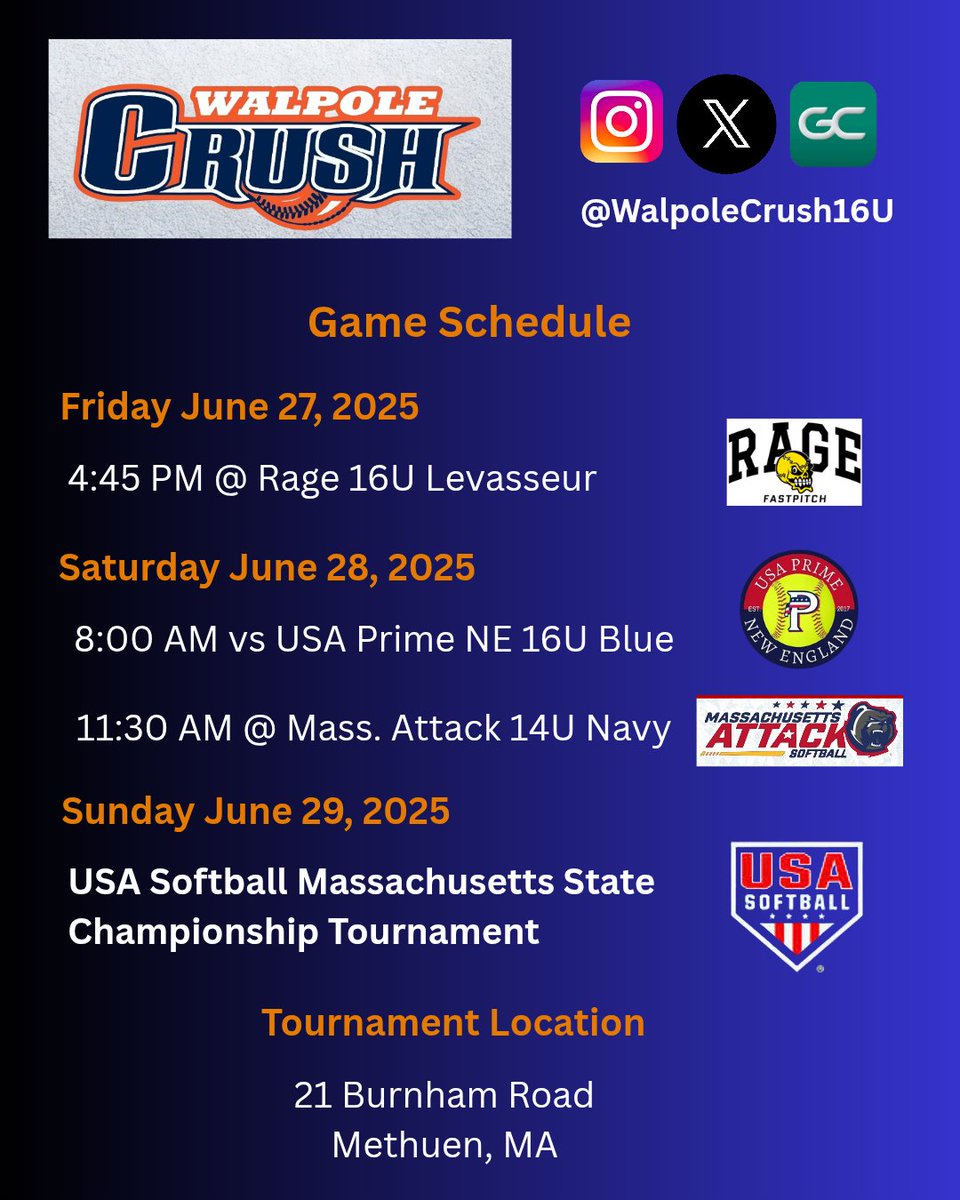 Walpole Crush 16U Showcase tweet media