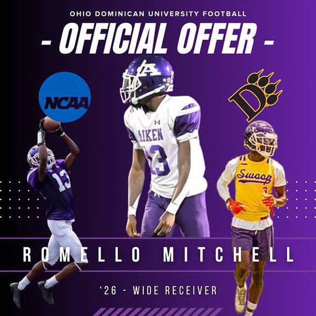 After a great conversation with the coaching staff I am Blessed to announce my 1st offer from. <a href="/OhioDominicanFB/">Ohio Dominican Football</a> #AGTG
