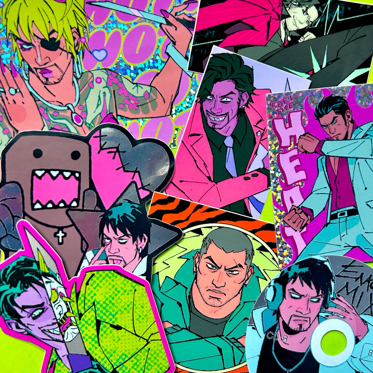 cranity's tweet image. some yakuza stickers