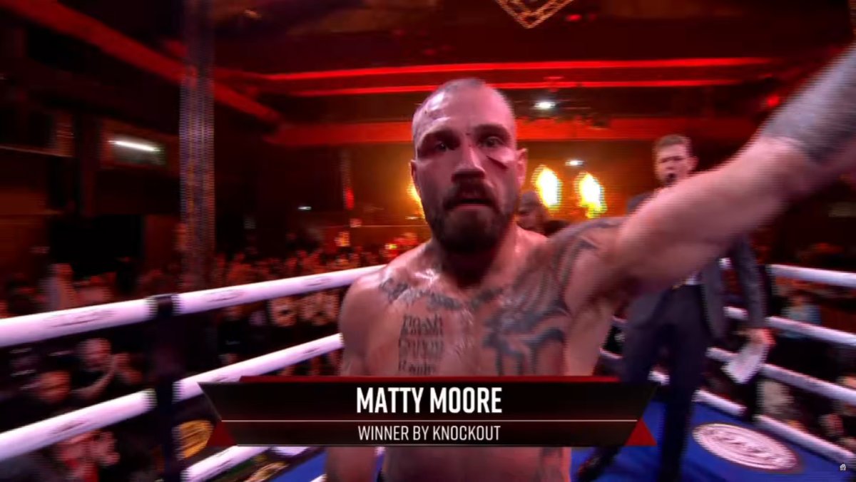 The Wrestling Snob (@aleavelle) on Twitter photo The Bare Knuckle Barbarian Matty Moore pounded Gavin Curragh into submission, getting the KO victory in the second round of <a href="/bkbbareknuckle/">BKB Bare Knuckle Boxing</a> 38! Moore has "it" for sure. The Bare Knuckle Barbarian Matty Moore pounded Gavin Curragh into submission, getting the KO victory in the second round of <a href="/bkbbareknuckle/">BKB Bare Knuckle Boxing</a> 38! Moore has "it" for sure.