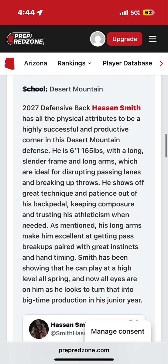 Hassan Smith (@smithhassan10) on Twitter photo Thank you <a href="/HoganMiller3/">Hogan Miller</a> for the <a href="/PrepRedzoneAZ/">Prep Redzone Arizona</a> write up! excited to ball out with my guys this szn! Thank you <a href="/HoganMiller3/">Hogan Miller</a> for the <a href="/PrepRedzoneAZ/">Prep Redzone Arizona</a> write up! excited to ball out with my guys this szn!