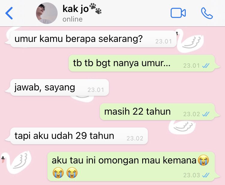 esscapisms's tweet photo. Age gap (before marriage)

a yoon jeonghan few tweets au
#joletta

au by asa
@ esscapisms https://t.co/tsqalKBZel