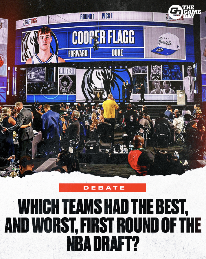 Who won and lost the first round of the NBA Draft?