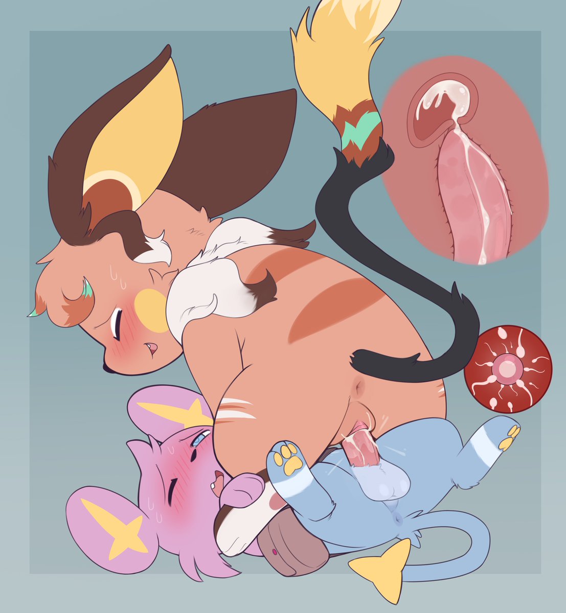 Comm for <a href="/GayestMewling/">Asími X. Rigé🔞 #1 Tiger Fan Ever 🏳️‍🌈✨ @AC</a> 
Shinx: <a href="/asleepycat3654/">lewd pink zapcat</a>