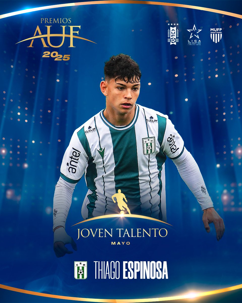 🤙🏻 𝗦𝗮𝗹𝗲 𝗷𝘂𝗴𝗮𝗻𝗱𝗼

Por la banda o donde sea, el #JovenTalento de mayo, 𝐓𝐇𝐈𝐀𝐆𝐎 𝐄𝐒𝐏𝐈𝐍𝐎𝐒𝐀, va. Como Racing. 

#PremiosAUF 
#FábricaDeTalentos🌎