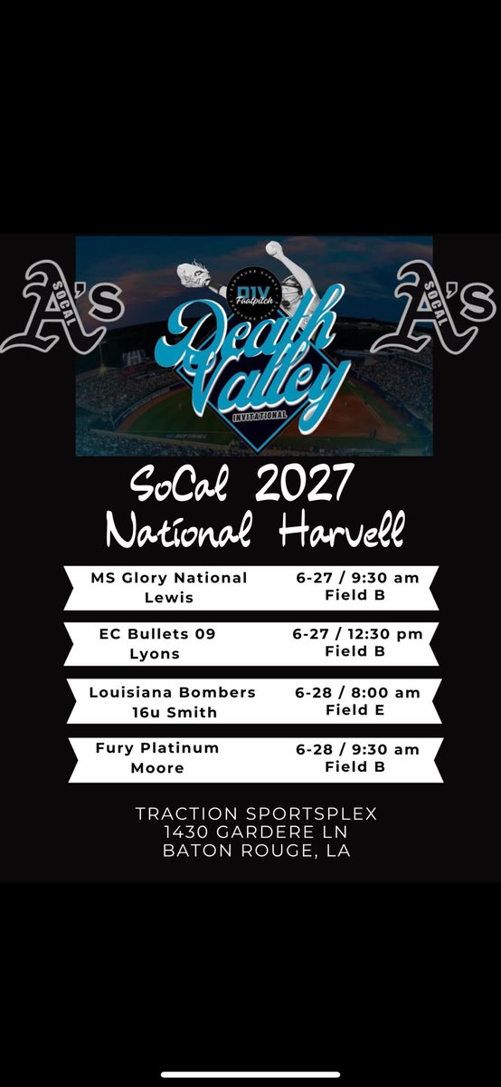 Death Valley this weekend!! It’s going to be fun! <a href="/Athletics_2027/">SoCal Athletics 2027 National Harvell</a> <a href="/BSherSB/">Barb Sherwood</a> 🔥🔥