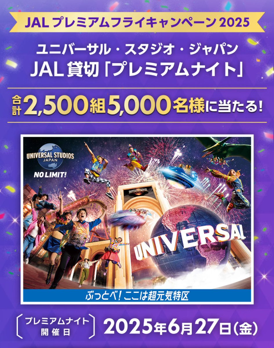 エリア確約　ユニバ・USJ貸切ナイト2025 ユニバ USJ 貸切ナイト 2025 12/12 ニンテンドーエリア確約 1名分
